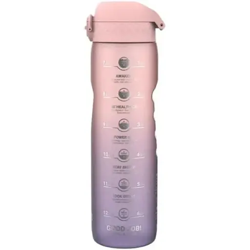 Пляшка для води ION8 1000 мл BPA Free Times To Drink (ЕКО пляшка) Periwinkle &amp;Rose (I8RF1000PPRMOT) - фото 1