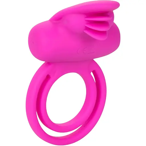 Виброкольцо CalExotics Dual Clit Flicker Enhancer 6х3.7 см розовый