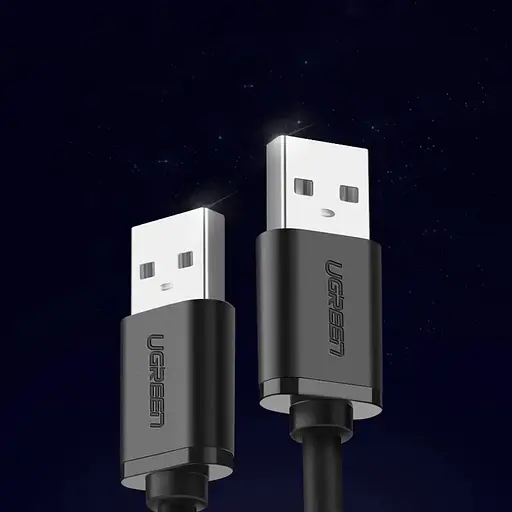 Кабель UGREEN USB 2.0 A Male to A Male Cable 1.5m (Black) - фото 4