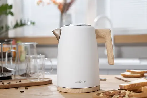 Ardesto Электрочайник EKL-F420WWD, 1.7л, металл, мат, Strix, белый - фото 8