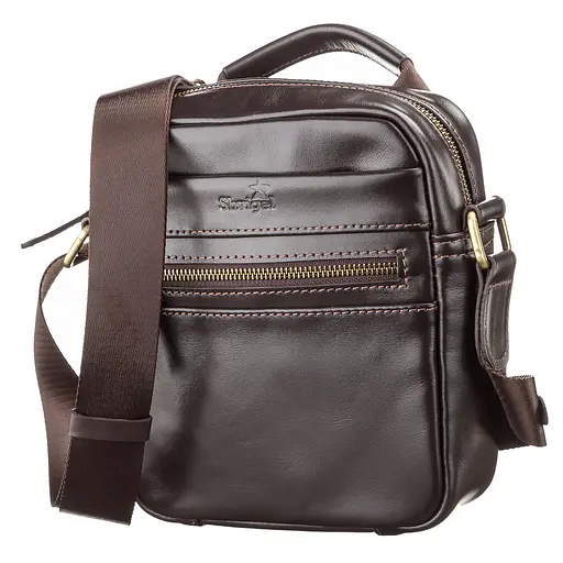 Сумка кожаная мужская SHVIGEL 18х21х7,5 см sum0012506 - фото 1
