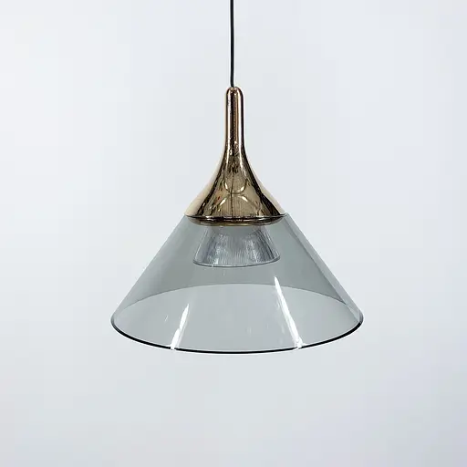 Современный подвес в золотистом корпусе с конусным плафоном | Line F | Арт. MJ55/1 GD - фото 5