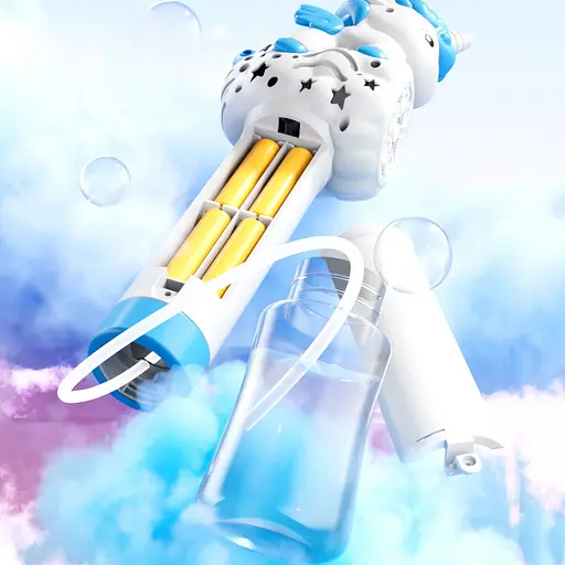 Пістолет з мильними бульбашками H055 Little Unicorn + bottle 50ml Light Blue - фото 3