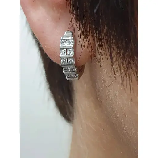 Серебряные серьги Гранд Стиль с фианитами. С2141 - фото 3