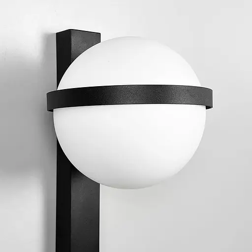 Бра у чорному видовженому корпусі із плафоном та підставкою 60х17 см Line F Арт. WB30/600 BK - фото 4