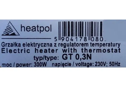 ТЕН для рушникосушки Heatpol GT-0.3 300 Вт з терморегулятором Хром 30412 - фото 3