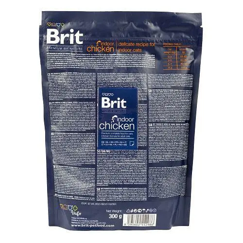 Сухой корм Brit Premium Cat by Nature Indoor для кошек, живущих в помещении, с курицей, 300 г - фото 3