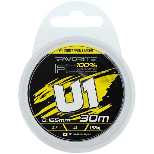 Флюорокарбон Favorite U1 FC 30 м 1.0/0.165 мм 4.2 lb/1.92 кг - фото 2