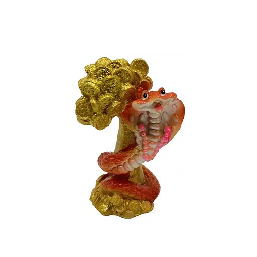 Сувенір керамічний Змія біля грошового дерева, 697, 8 см (В асортименті)