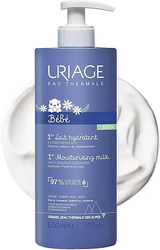 Молочко для тела Uriage Bebe 1st Moisturizing Milk увлажняющее для детей и младенцев 500 мл - фото 2