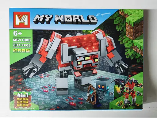 Конструктор 4 в 1 My World MG1108D Minecraft ігровий набір Редстоуновий монстр Redstone Monster 231 деталь - фото 3