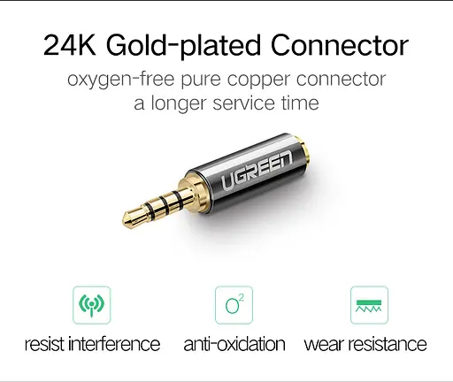 Адаптер Ugreen 2.5 мм Male to 3.5 мм Female Adapter (20501) - фото 2
