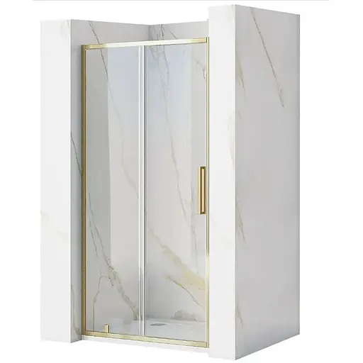 Душові двері Rea Rapid Slide 100 gold REA-K5611 - фото 1