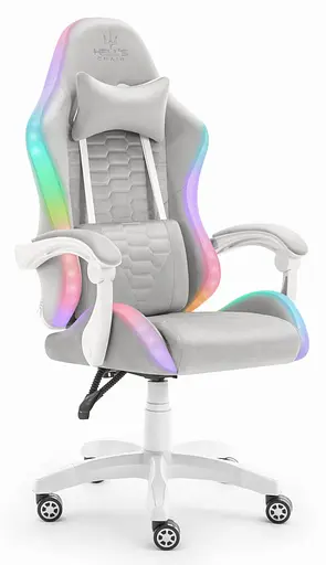 Компьютерное кресло Hell's HC-1000 Grey LED (тканина) - фото 2