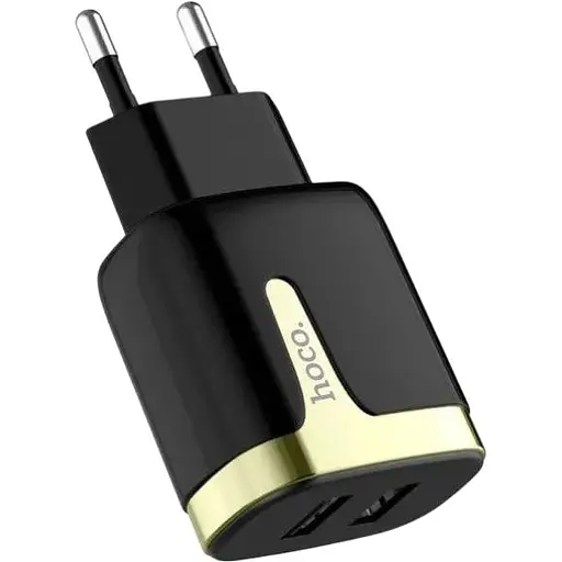Мережевий зарядний пристрій Hoco C64A 2.1A 2USB black