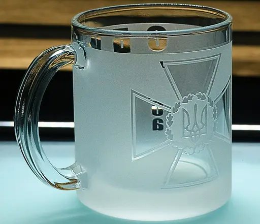 Чашка 320 мл СБУ з гравіюванням  Кухоль Служба безпеки України Подарунок військовослужбовцю співробітнику СБУ - фото 2