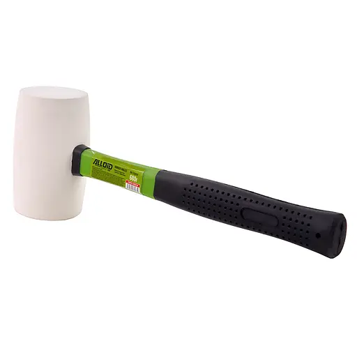 Киянка гумова Alloid з ручкою із фібергласу біла 680 г (RM-15680F) - фото 2
