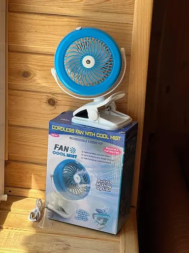 Аккумуляторный настольный вентилятор Moltis Mini Fan WX 6503 на прищепке 1000mAh Ветродуйка 5Вт 4 Голубой - фото 5