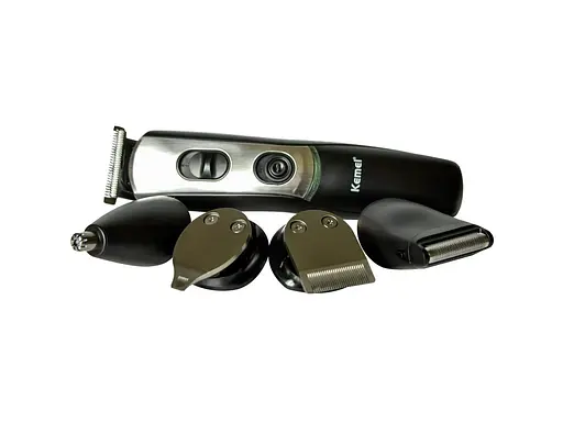 Універсальний чоловічий тример для бороди, вусів, носа і тіла Kemei KM 520 10 в 1 машинка для стрижки - фото 4