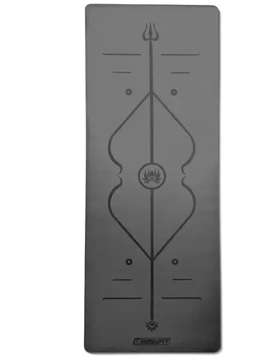 Коврик для йоги профессиональный EasyFit Pro каучук 5 мм Черный (EF-1925-BK) - фото 1