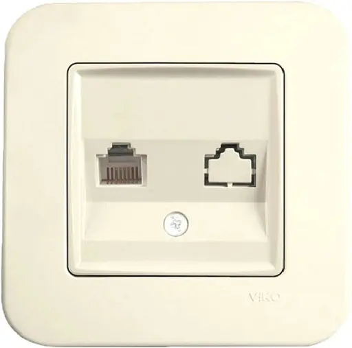 Розетка комп'ютерна VIKO Rollina кремовий (90421032)