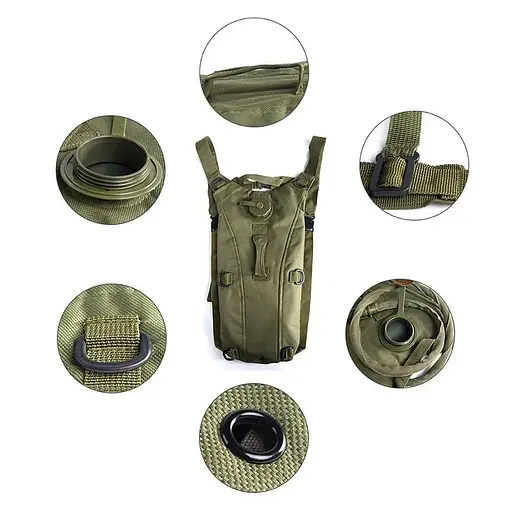 Тактическая питьевая система гидратор KMS (гидропак + рюкзак) Зеленый - фото 4