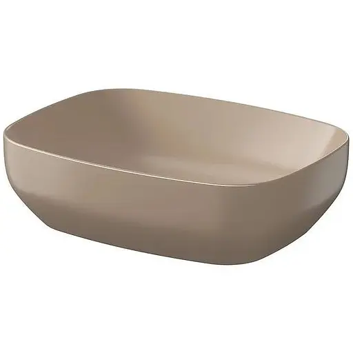 Умивальник на стільницю Cersanit Larga прямокутний 50x38 коричневий матовий K677-063 - фото 1