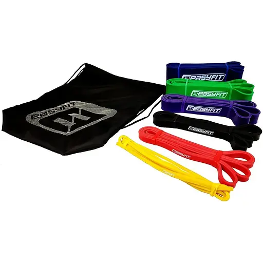 Резиновые петли EasyFit: набор 1-110 кг 6 шт. (EF-1116s) - фото 1