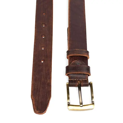 Ремінь LIMARY коричневий тертий цільний 130х4х0.4 см acs0032080 - фото 4