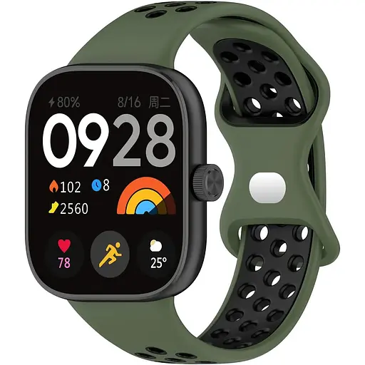 Ремінець DK CDK Silicone Sport Band Nike для Xiaomi Redmi Watch 4 (017600) (green / black) - фото 3