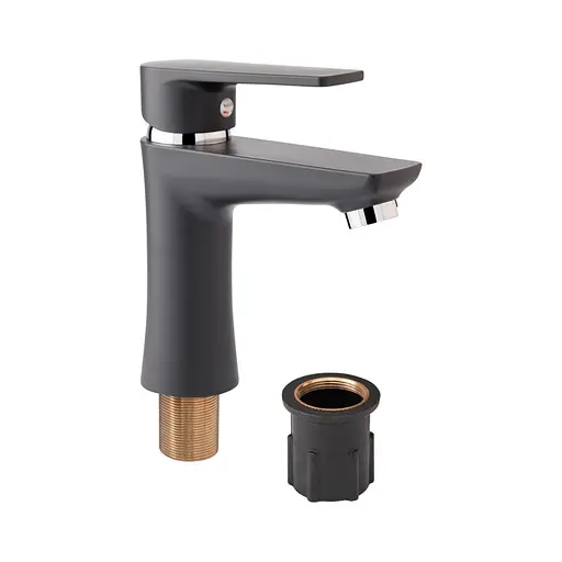 Змішувач для умивальника Brinex 35B 001 Чорний матовий - фото 3
