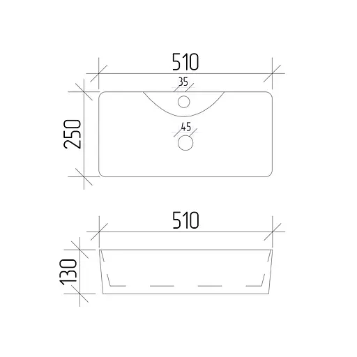 Умивальник VBI Forli M white накладний VBI-011102, Білий - фото 5