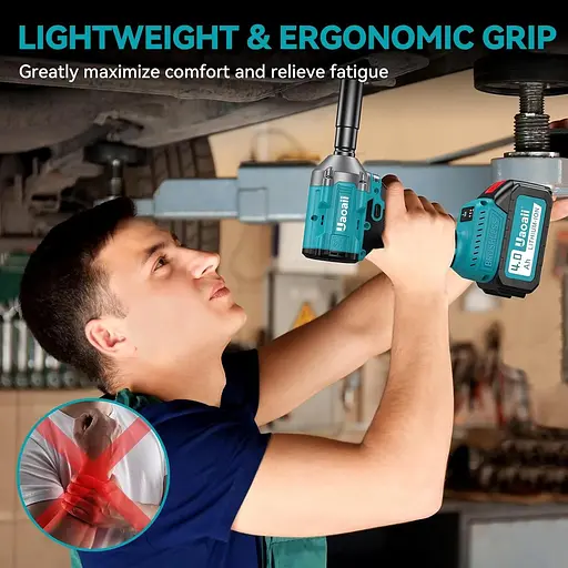 Електричний ударний гайковерт Awawei із акумулятором 650 Нм, 2 шт. 4000 мАг та пристроєм для швидкої зарядки, ударний гайковерт - фото 5