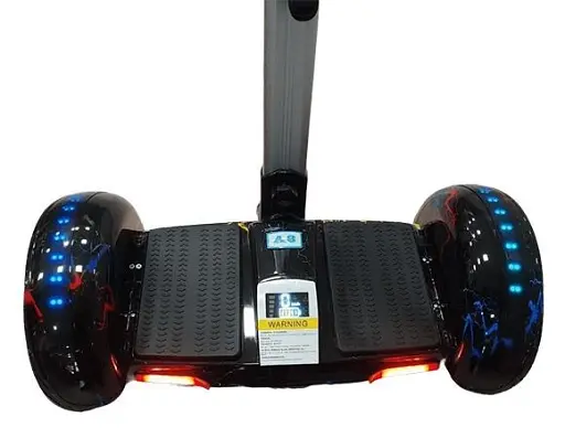 Гироскутер-сигвей с ручкой Smart Balance A8 Premium 10.5" Черный с молниями - фото 2