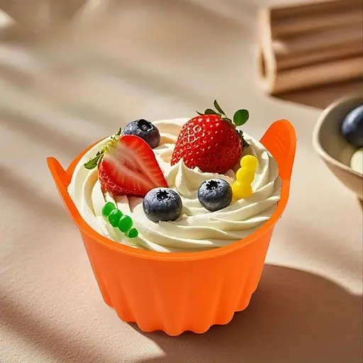 Набор из 10 силиконовых порционных формочек для выпечки кексов и десертов, Kitchen Master Розовый 87347 - фото 9