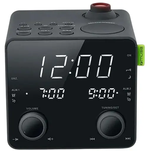 Радіо-годинник Muse M-189 P з USB та проекцією (M-189 P)