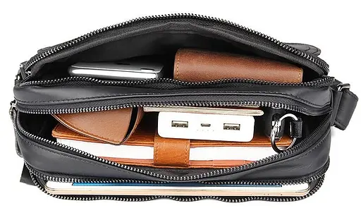 Чоловіча шкіряна сумка Vintage 23,5х17х5 см sum0012598 - фото 4