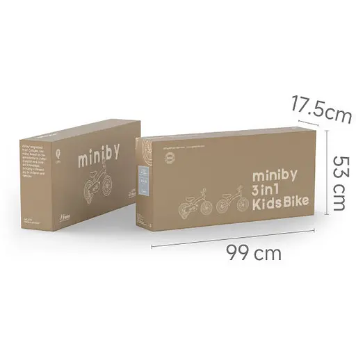 Велосипед-биговел Qplay Miniby 3в1 14" Grey-Green (CB01MiniBy14GreyGreen) - фото 7