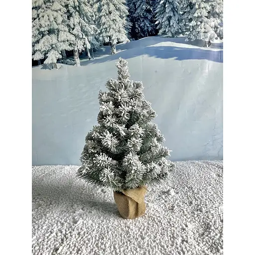 Ялинка Hvoya Classic в мішковині 70 см засніжена - фото 2