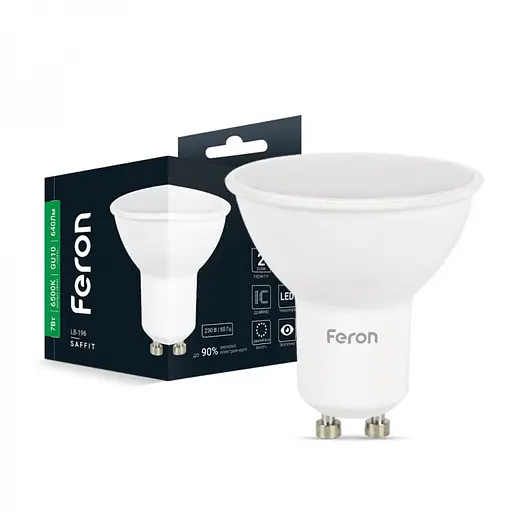 Лампа светодиодная Feron LB-196 MRG GU10 230V 7 Вт 6500K (1874)