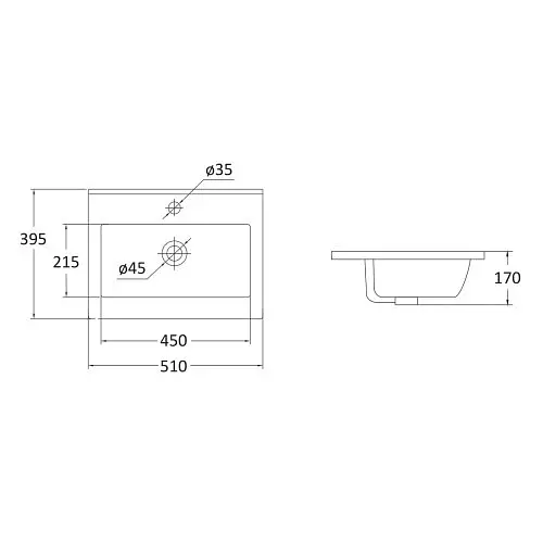 Тумба підвісна RJ Atlas із умивальником RJ Jenor RZJ510 50 см дуб RJFU005-10OK - фото 6
