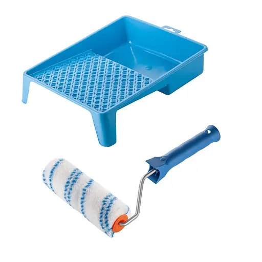 Валик "Нейлон" 150х30 мм з ручкою та ванночка Polax (770-215) - фото 1