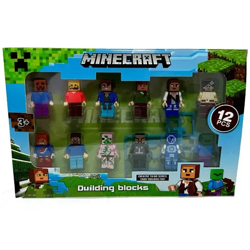 Набор игровых фигурок Minecraft с оружием 12 шт. (0302E) - фото 6