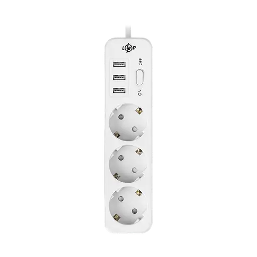 Мережевий фільтр PREMIUM LP-X3 USB 4 м White (2200 Вт) - фото 2