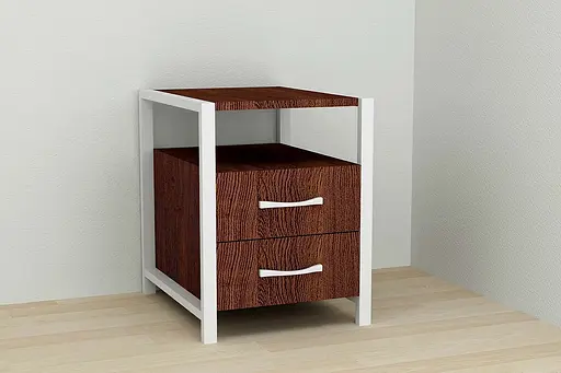 Тумба універсальна Ferrum-decor Вів'єн 2/2 50x41x40 білий ДСП Венге 16мм (FRD-106181) - фото 5