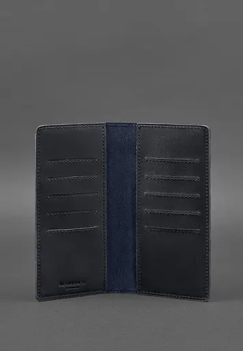 Кожаный портмоне-купюрник 11.0 темно-синий Crazy Horse - фото 4