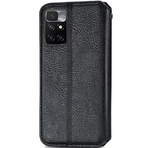 Шкіряний чохол-книжка Getman Cubic (PU) для Xiaomi Redmi 10 Чорний - фото 4