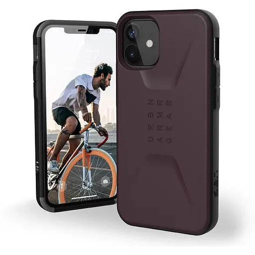 Оригинальный противоударный чехол UAG Civilian для iPhone 12 Mini (5.4") Eggplant (11234D114949) - фото 10