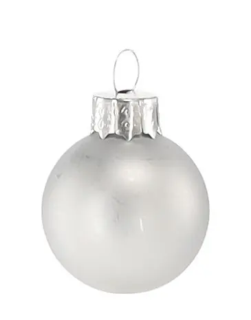Елочные шарики Chomik стеклянные серебро + белый 3 см 11 шт. (BOZ2195) - фото 7