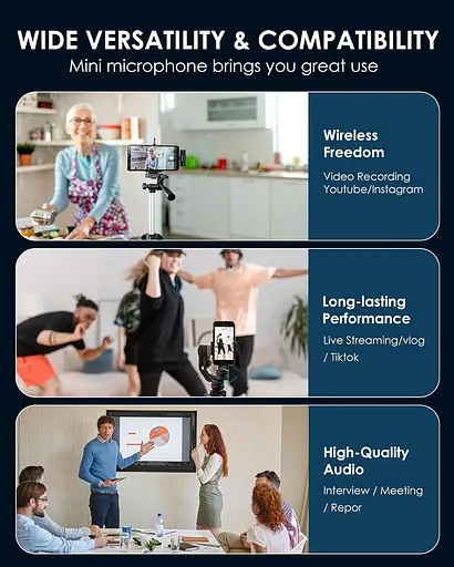 Бездротовий мікрофон Hoyiours для iPhone iPad, Plug-Play iPhone - фото 5